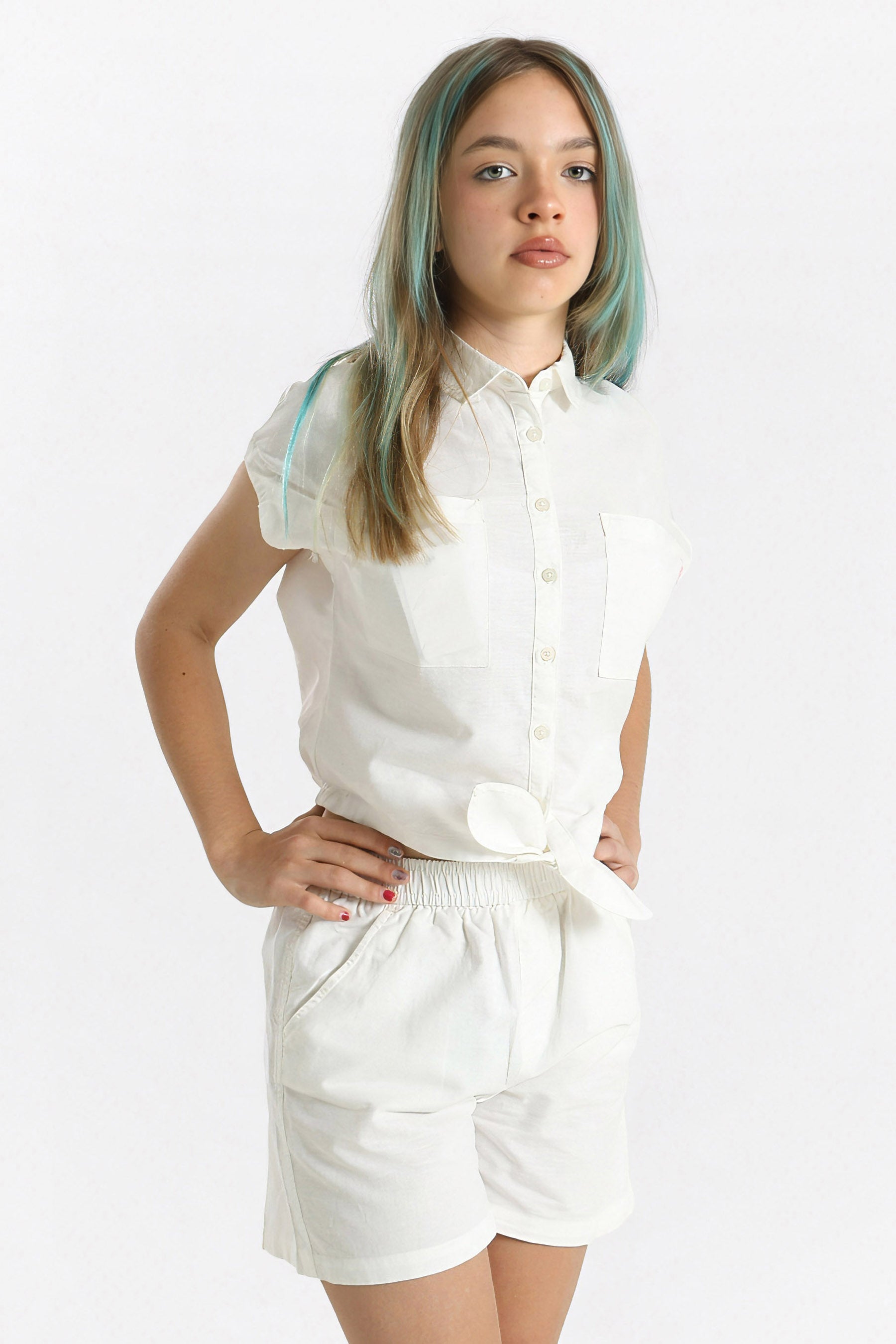 Noor Leinenhemd - Offwhite