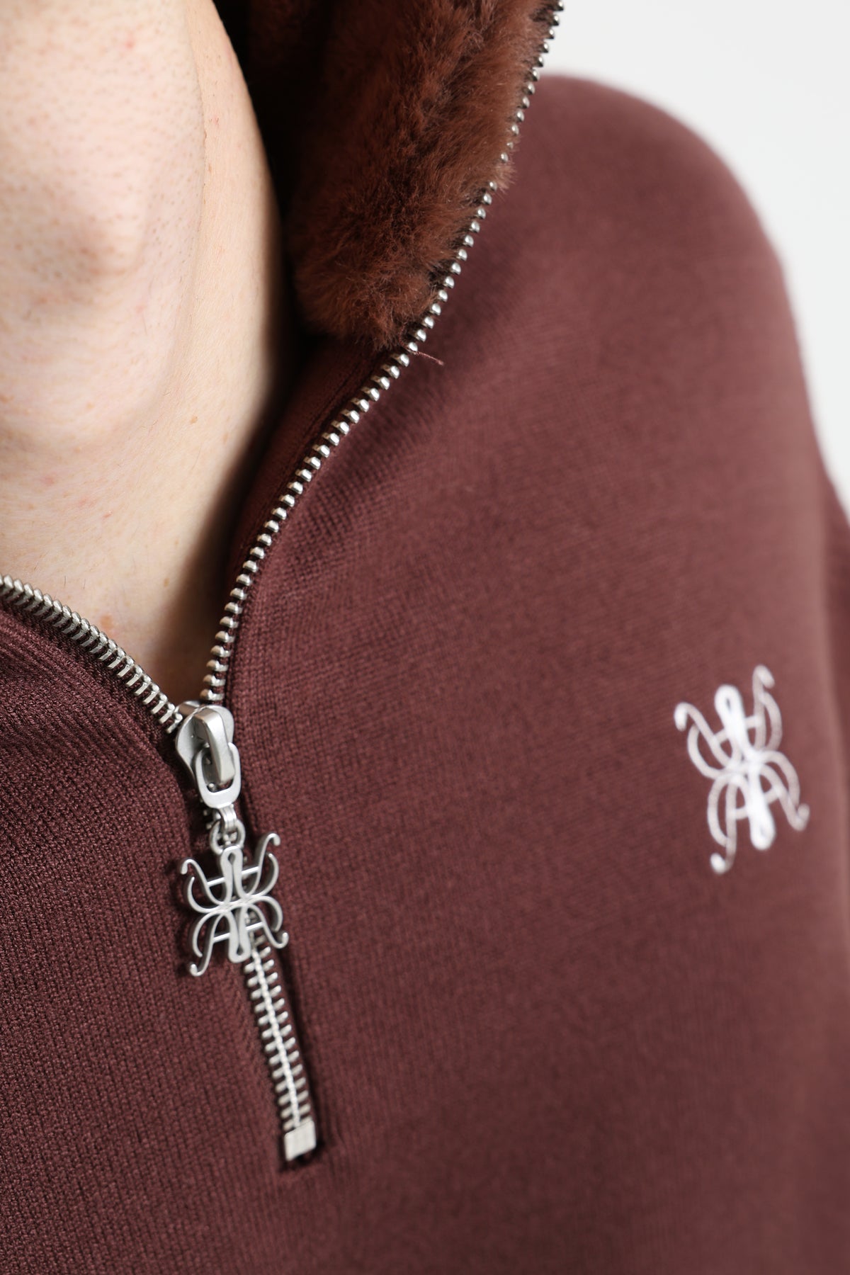 Pull en tricot - Brun foncé