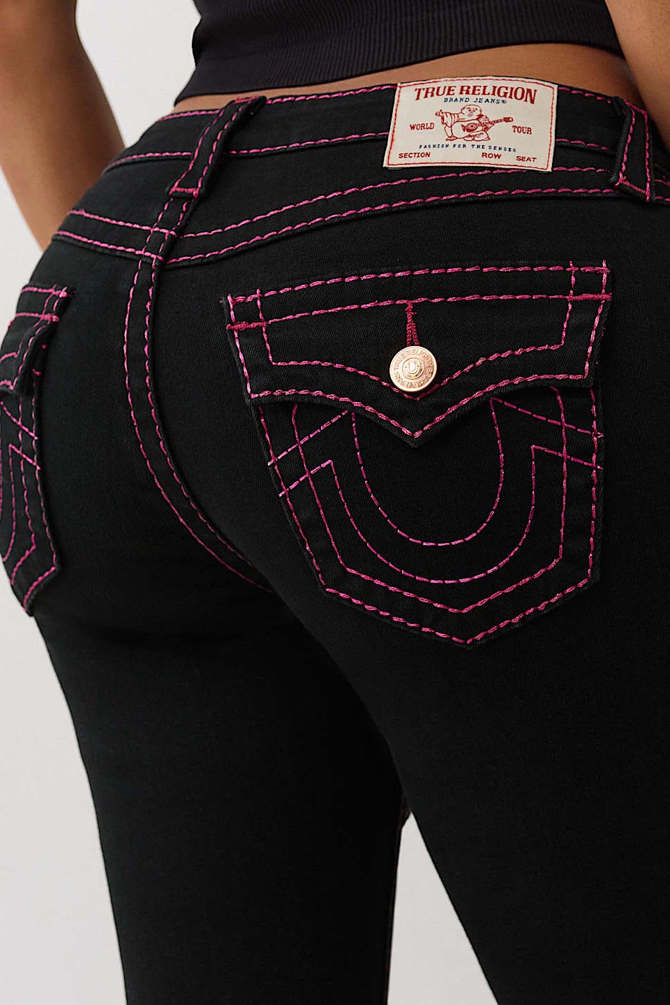 Jeans Billie Straight Fit - Nero + Rosa