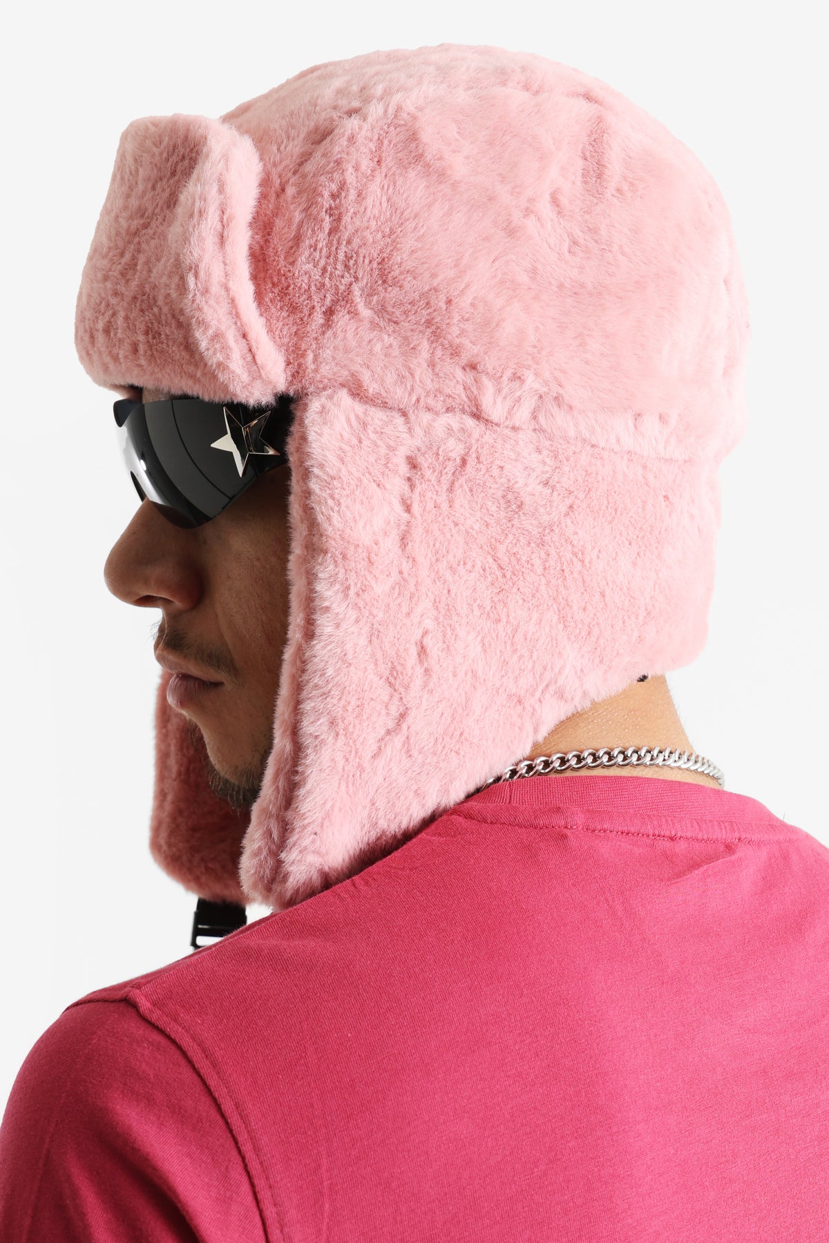 Kunstpelz Schapka - Pink