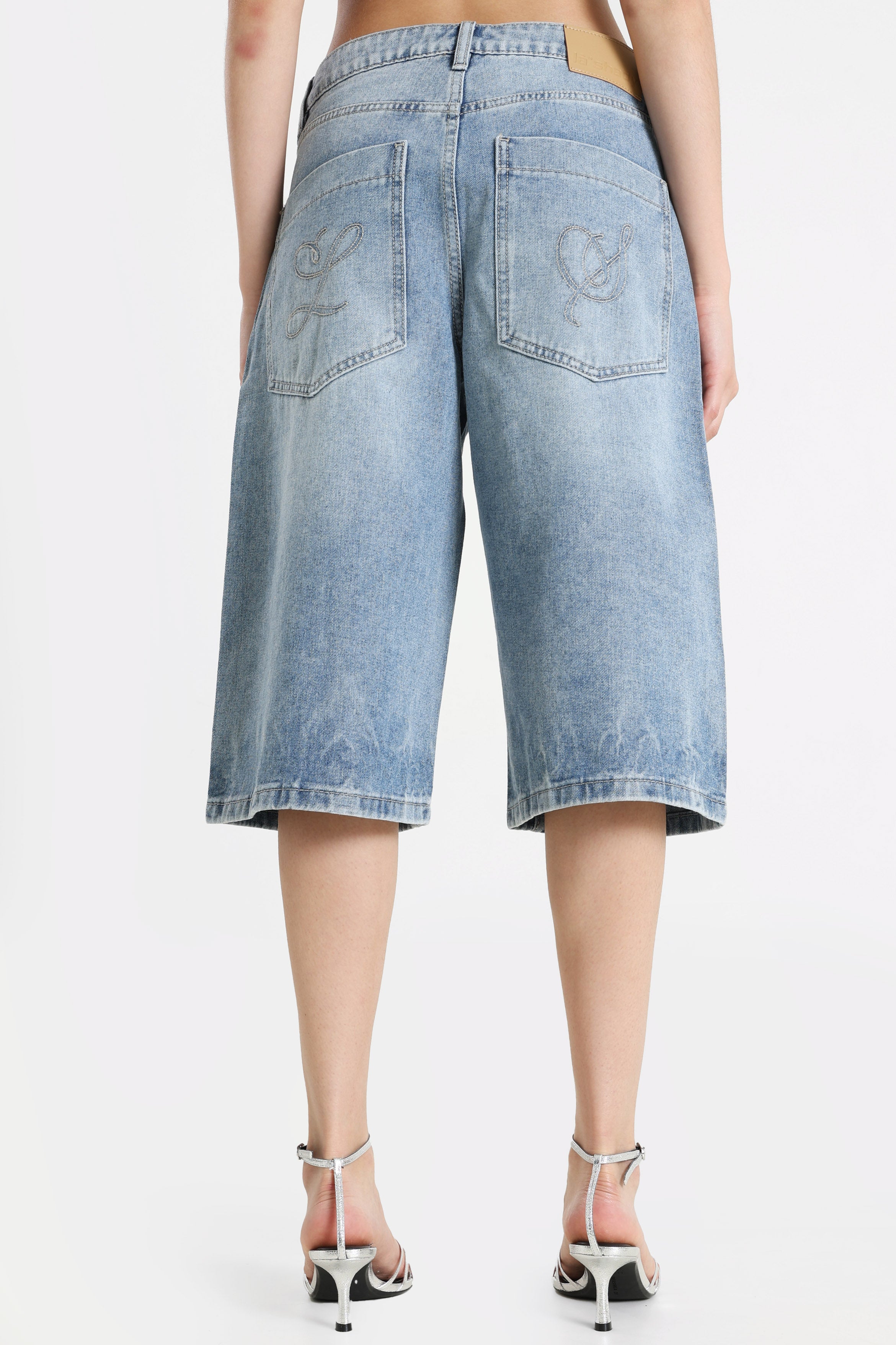 Jeans Bermudashorts - Gewaschen Blau