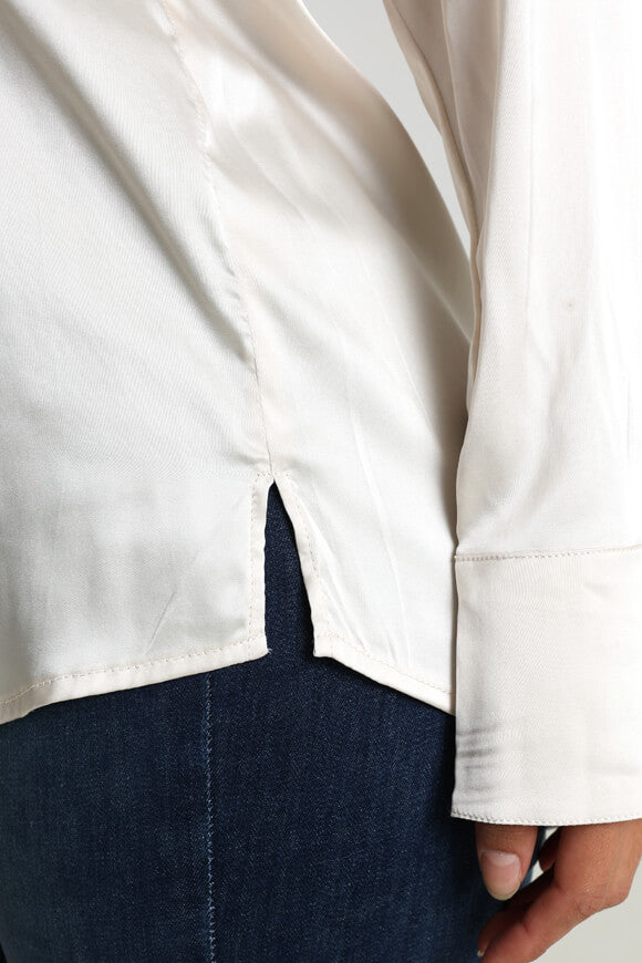 Chemise ample satinée - Perle