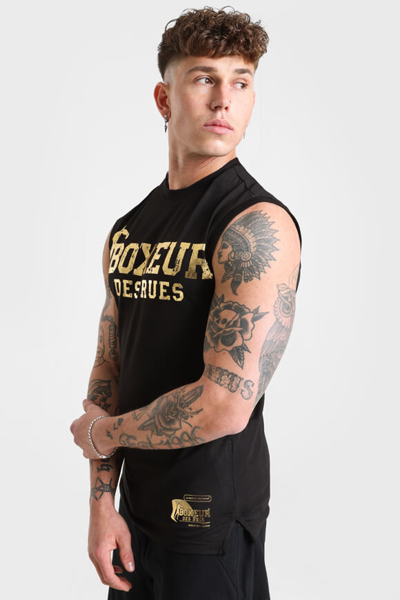 Tanktop - noir + couleur or