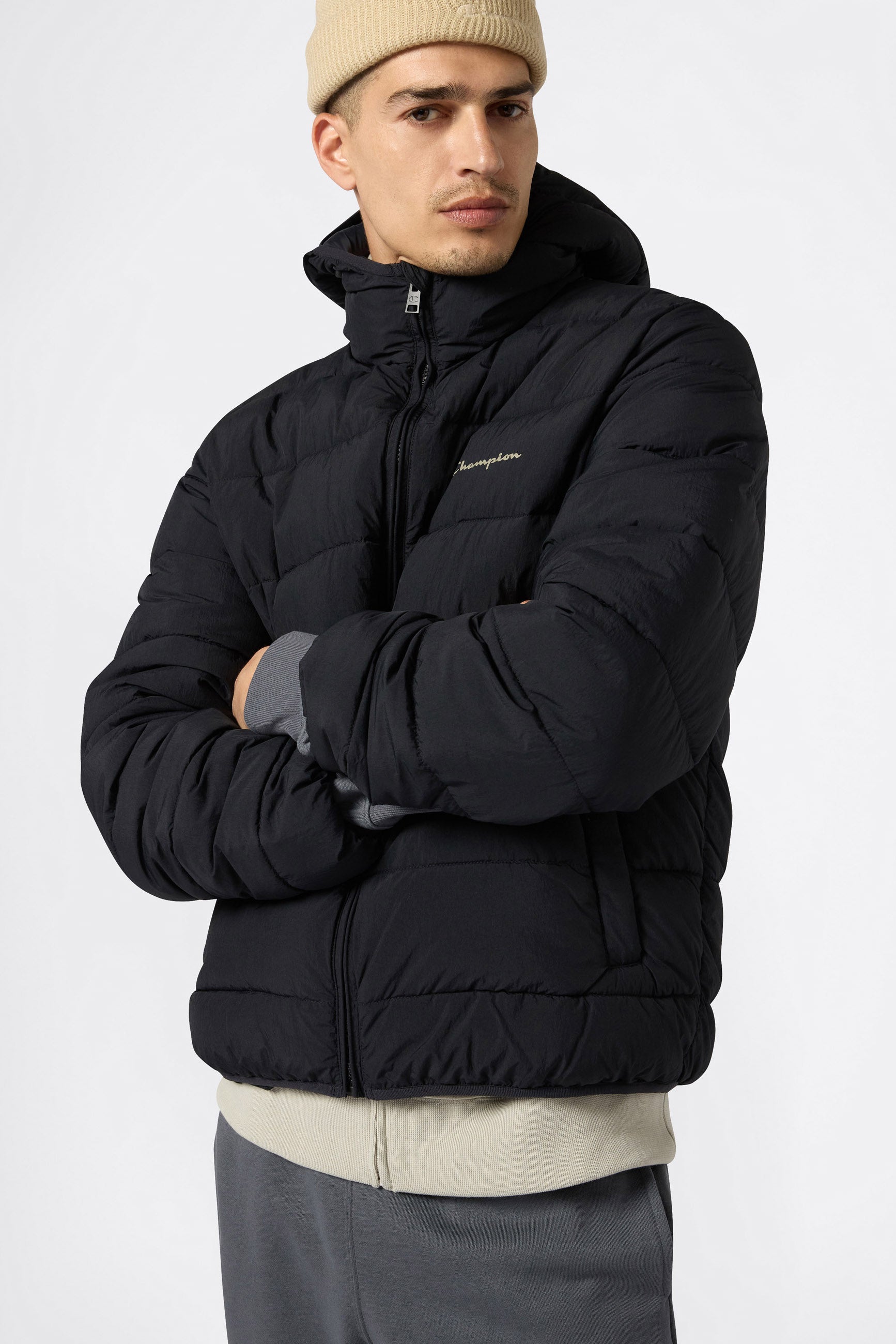 Lightweight quilted jacket - Black