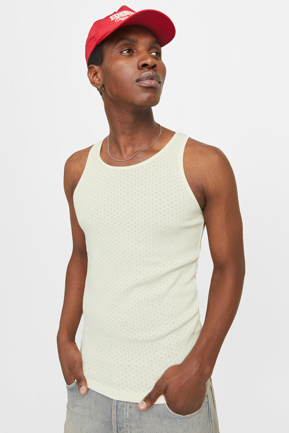 JORHYDRA Tanktop mit Lochmuster - Antique White