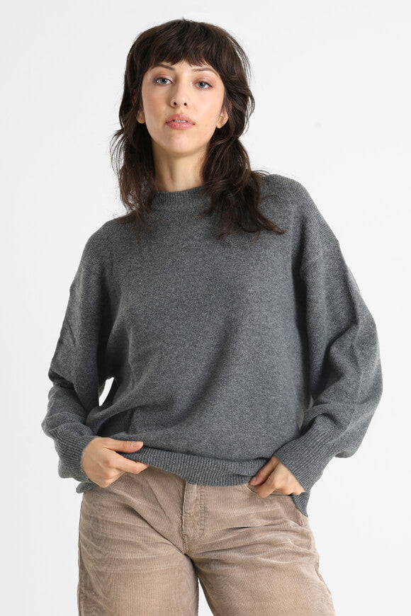 Oversize Strickpullover - Dunkelgrau