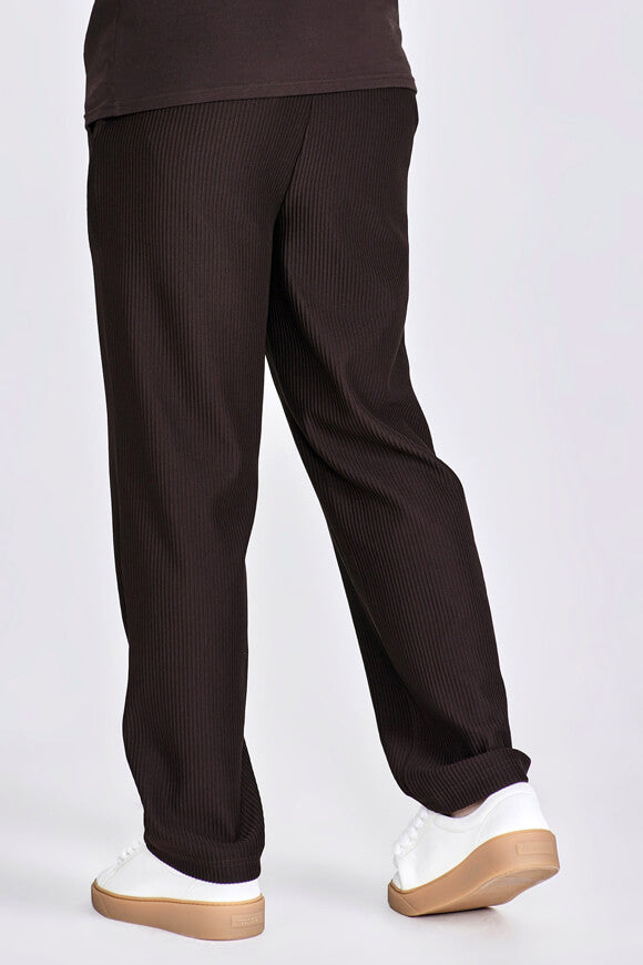 Strukturierte Stoffhose - Brown