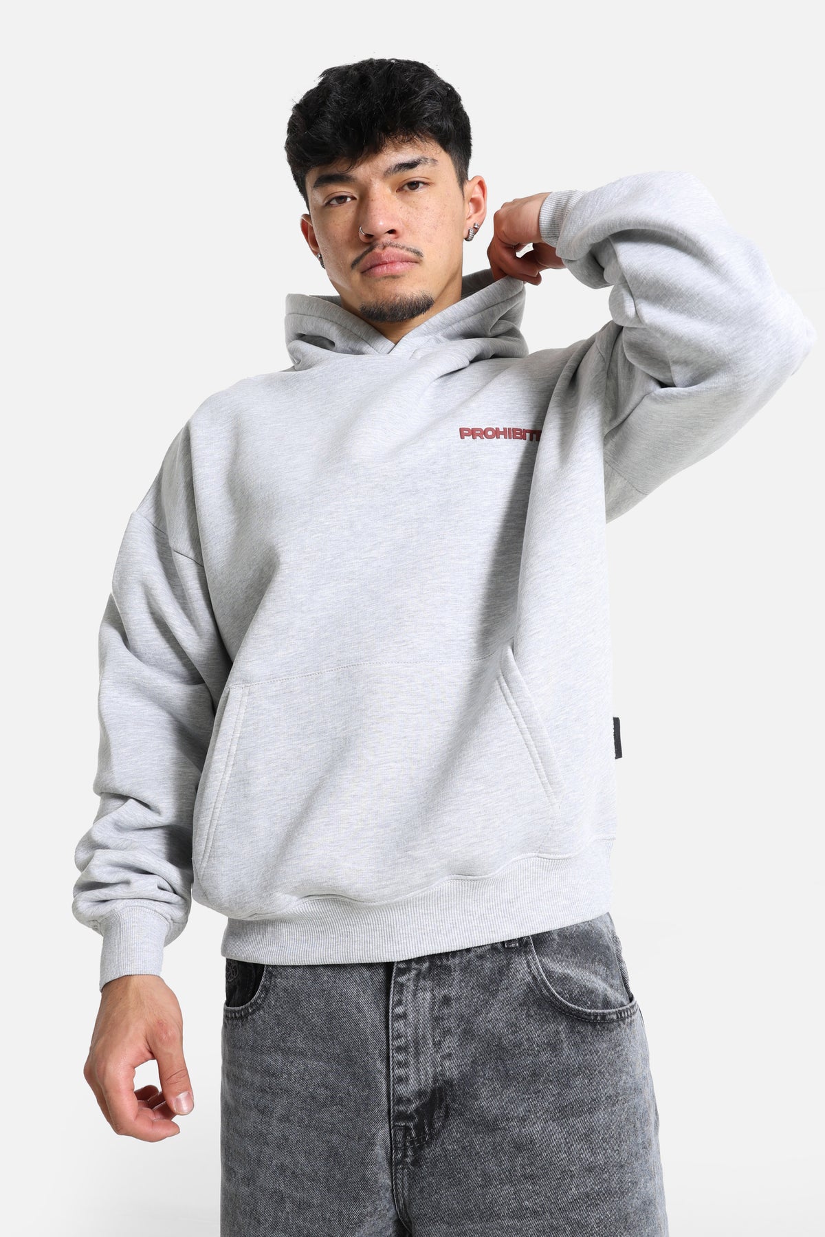 10119 hooded sweatshirt - Grey Melange