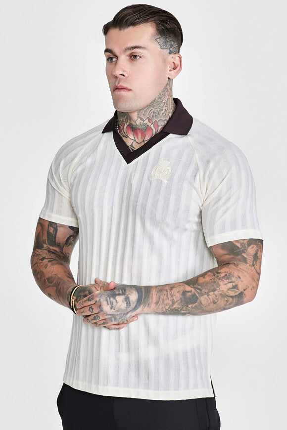 Polo strutturata - Bianco sporco