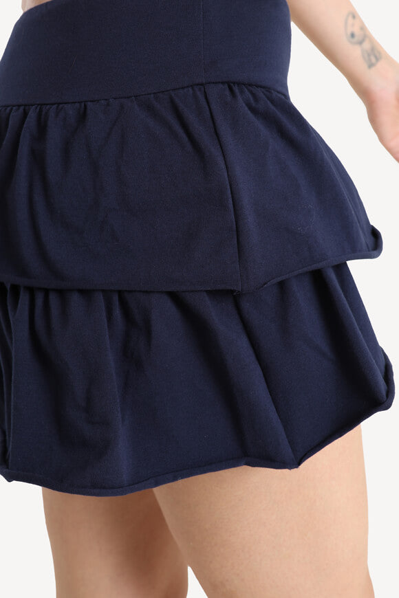 Mini skirt with inner shorts - Navy blue