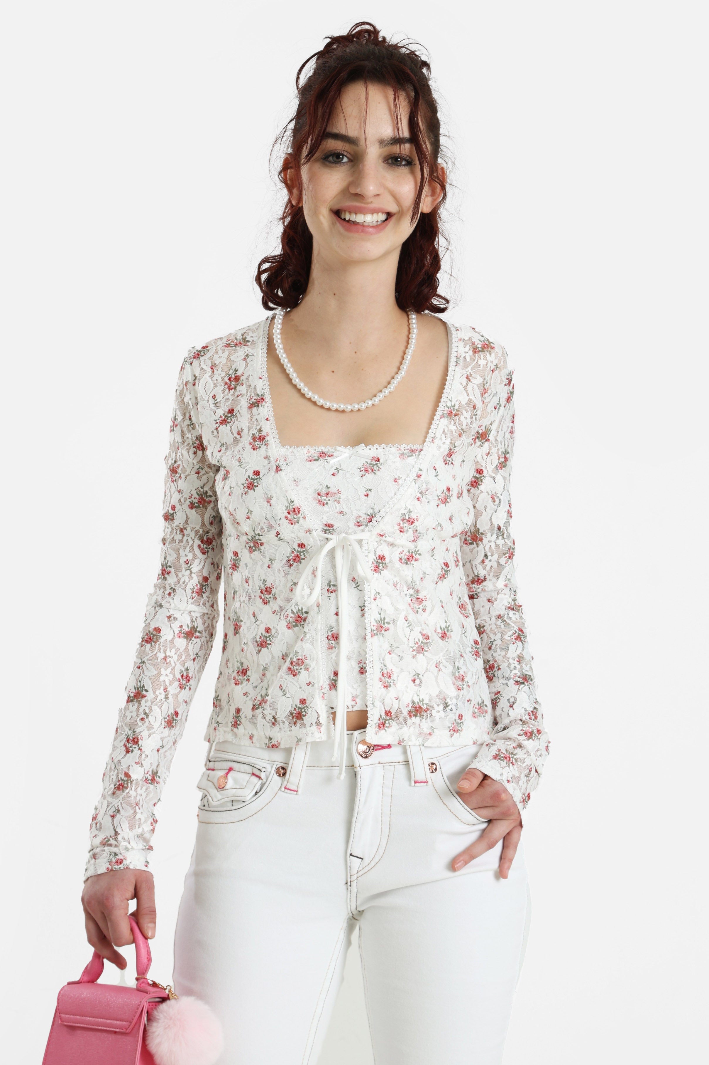 Spitzen Bluse - Offwhite