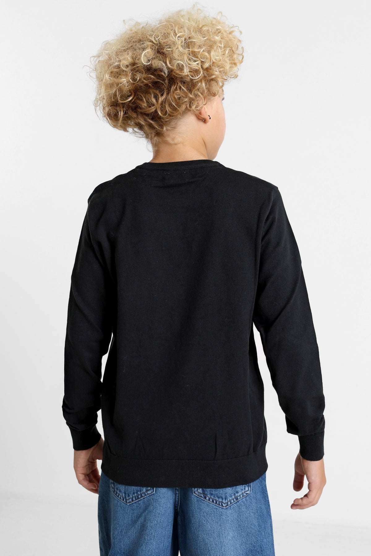 Jim fine knit jumper - Black