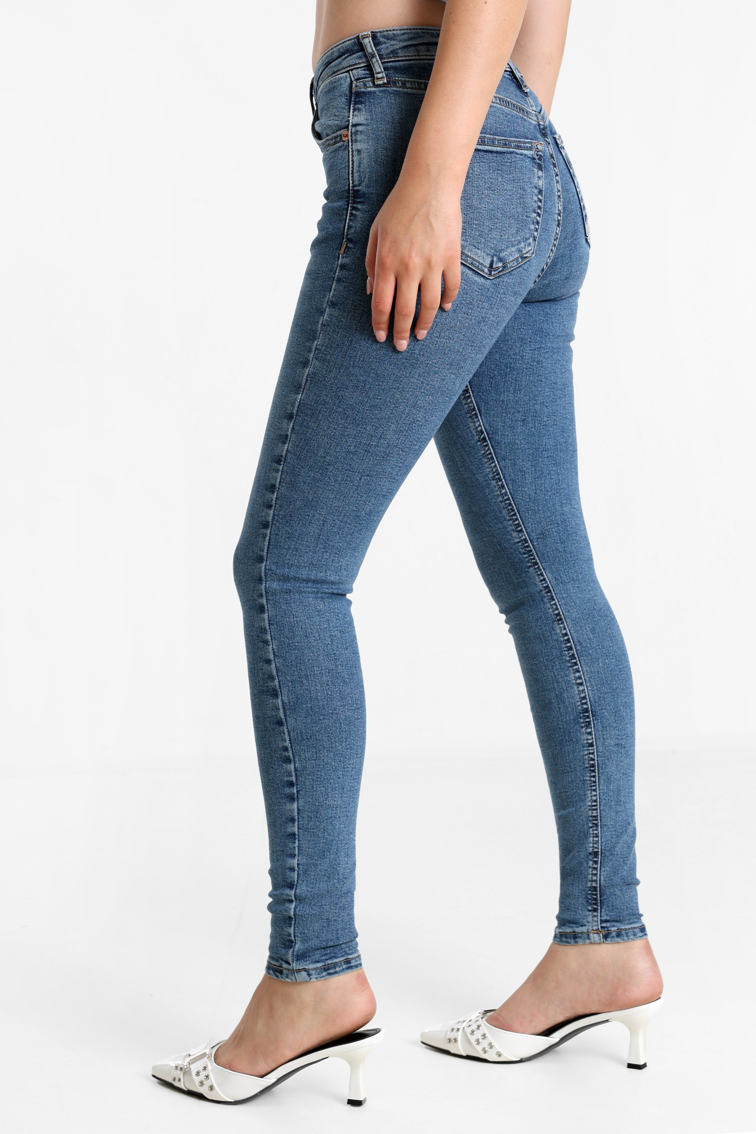 TSJAMIE Slim Fit Jeans L32 - Medium Blue Denim