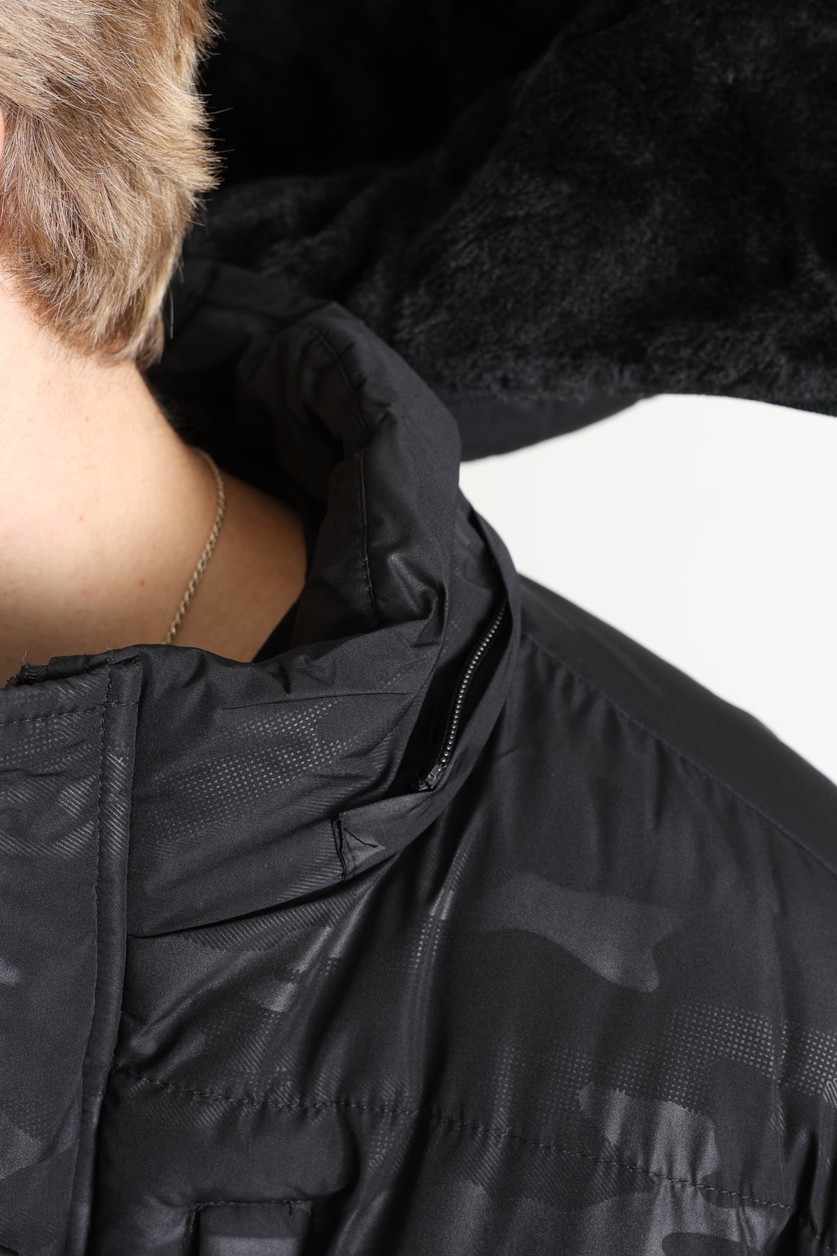 Veste d'hiver bomber - Black Camo