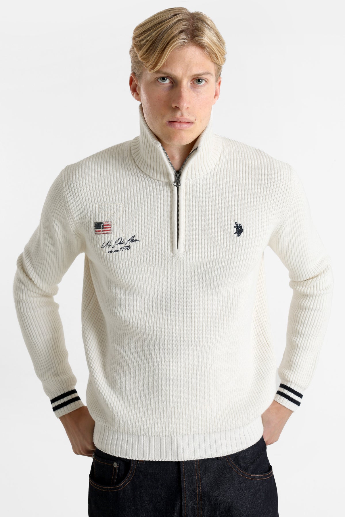 Math Strickpullover - Offwhite