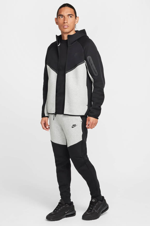 Sportswear Tech Pantalon en laine polaire - Noir + Gris Heather