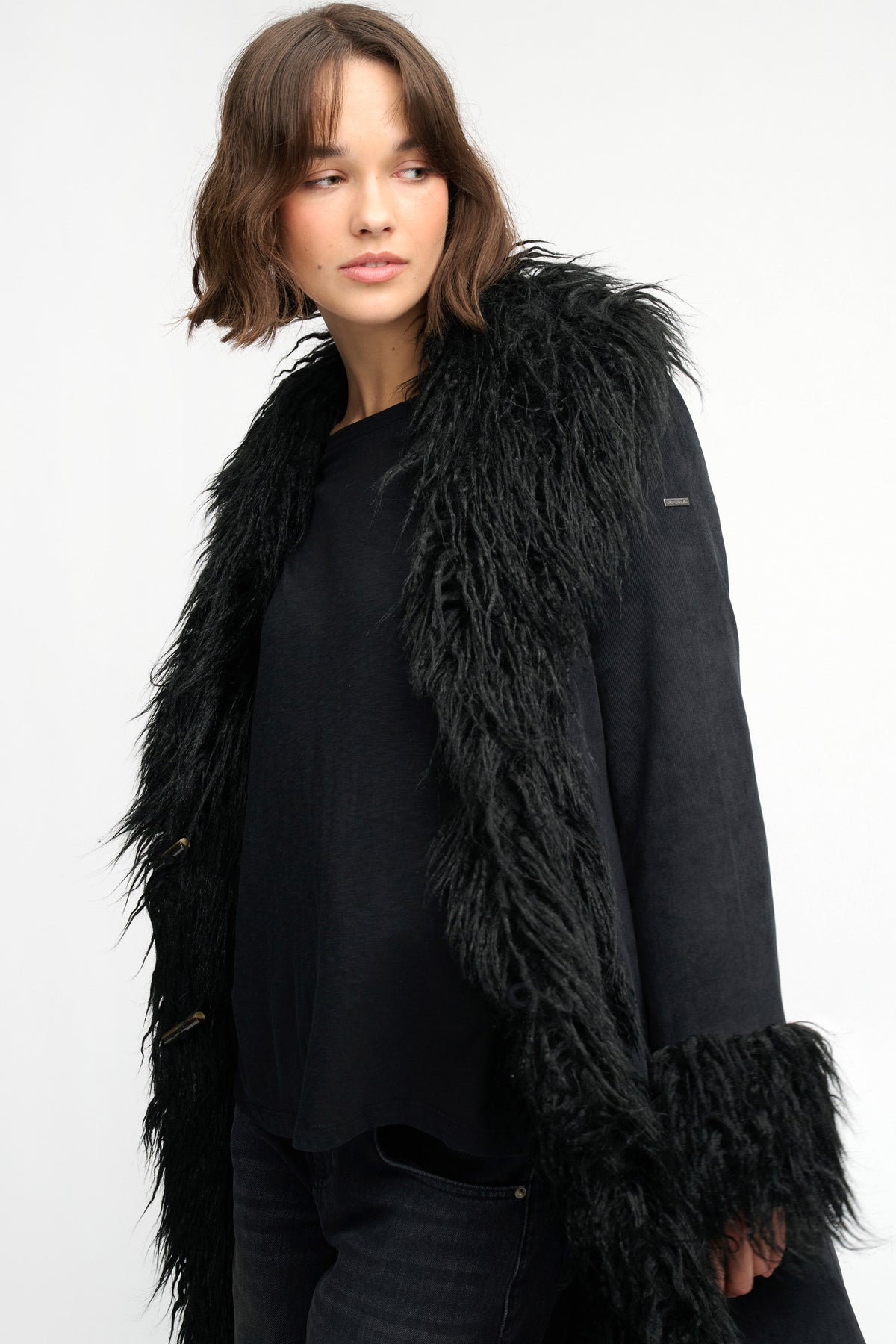 Cappotto in velluto a coste - Black