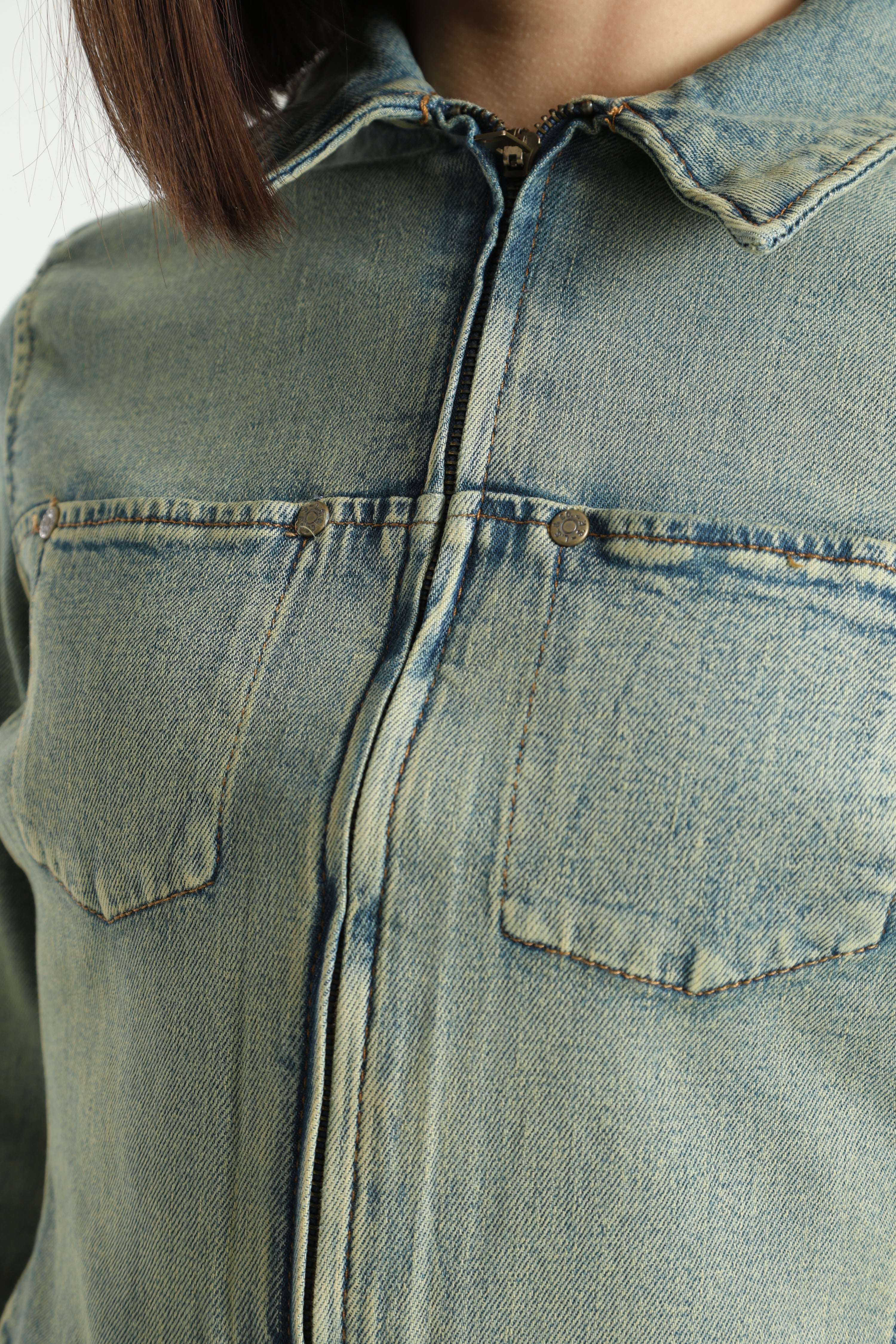 Crop Jeansjacke - Miners Business Fitted