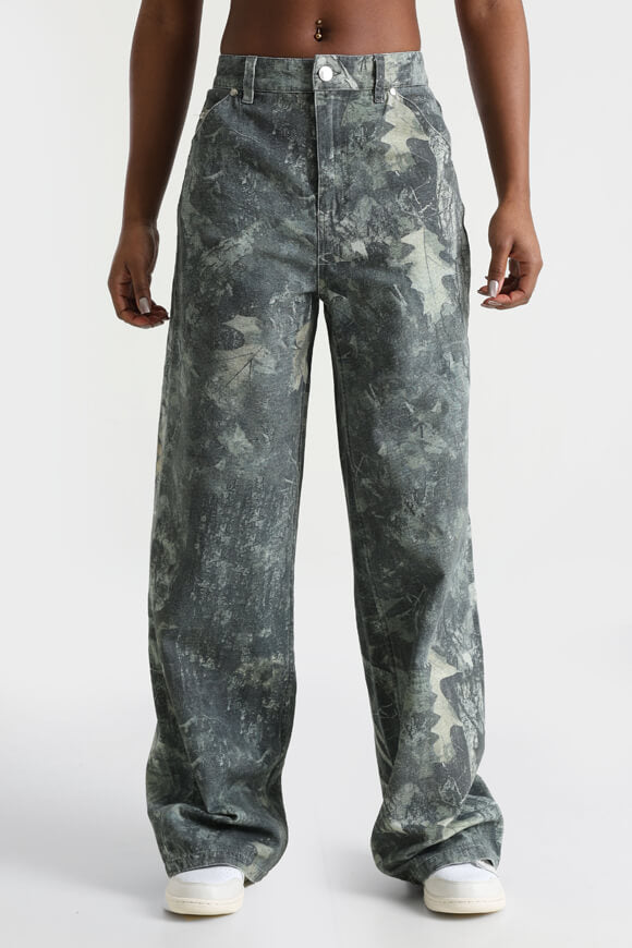 Baggy pants - green + gray