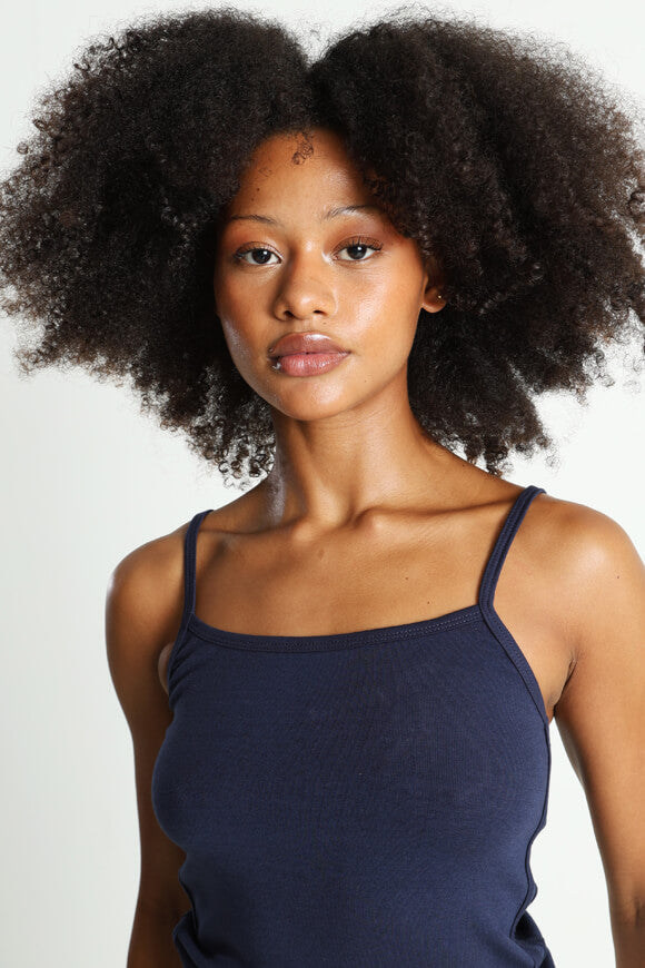 Top à bretelles Crop - Bleu marine