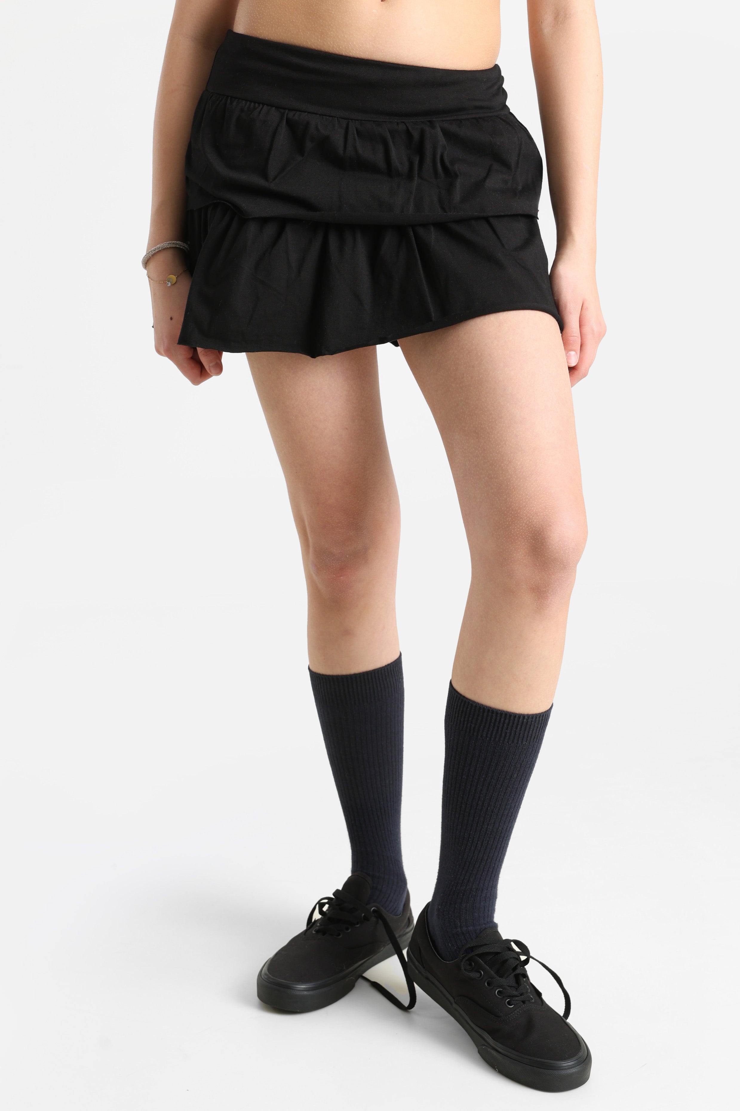 Minirock mit Innenshorts - Schwarz