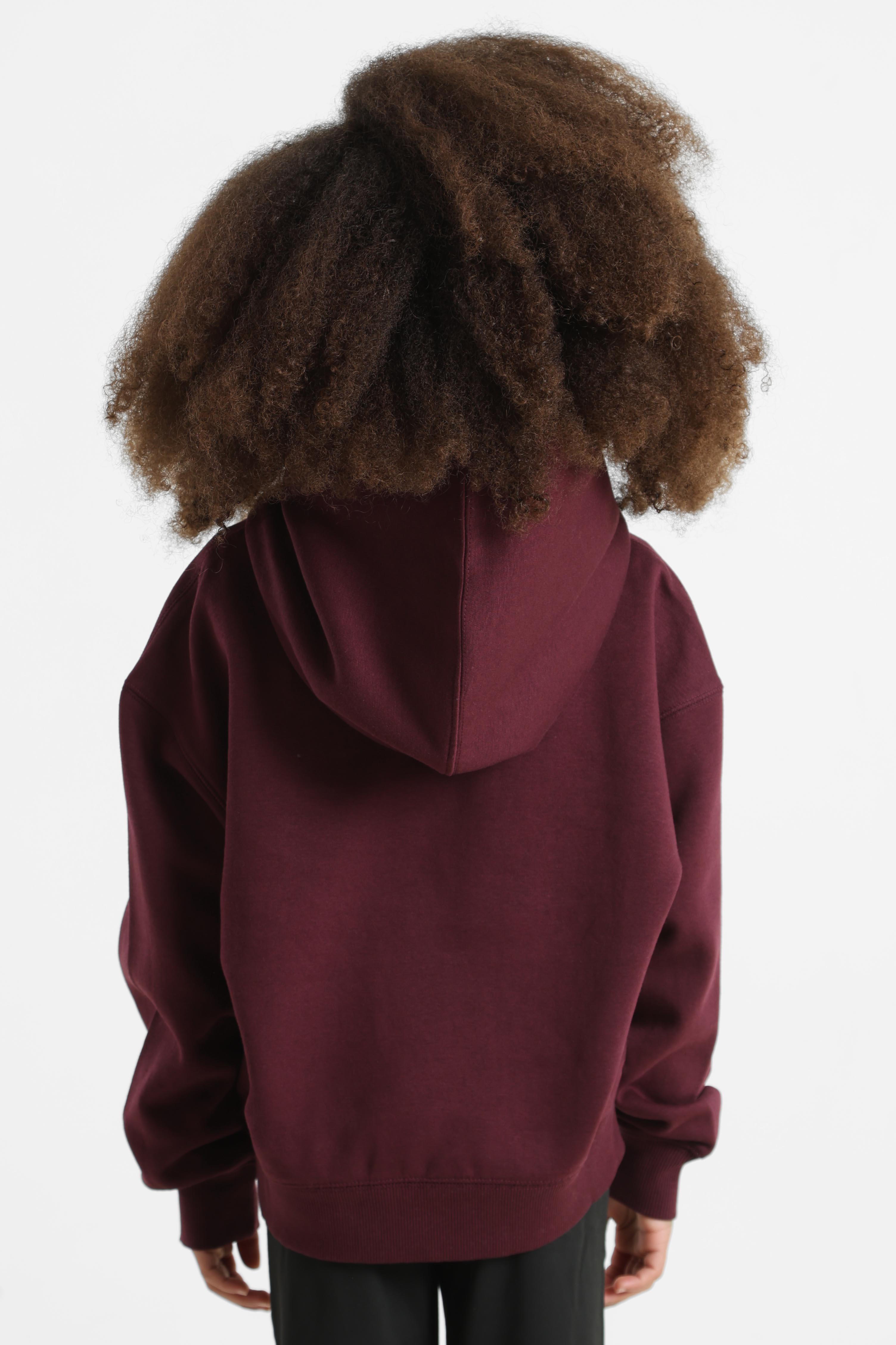 Oversize hooded sweatshirt - Bordeaux