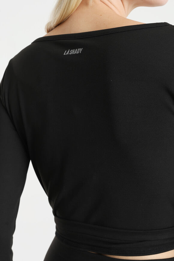 T-shirt à manches longues Crop - Noir