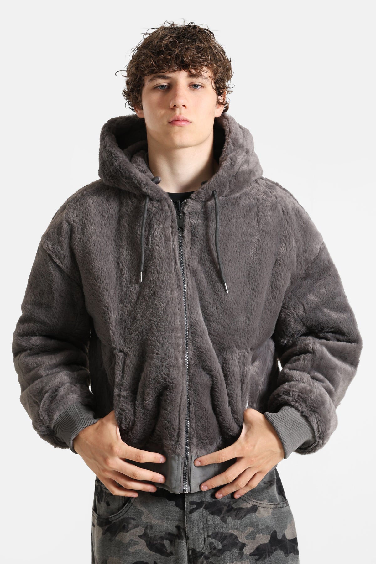 Wende-Bomberjacke - Grey