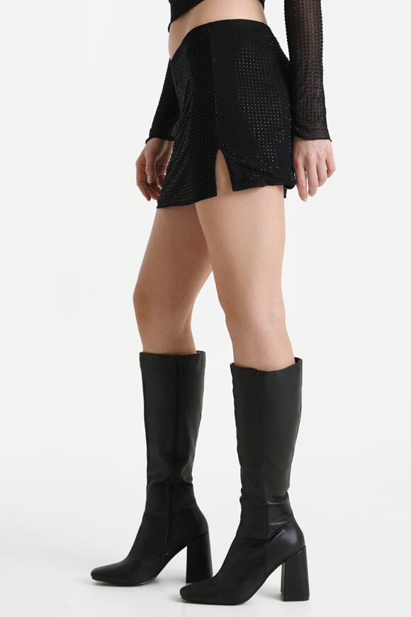 Minirock mit Strass - Schwarz