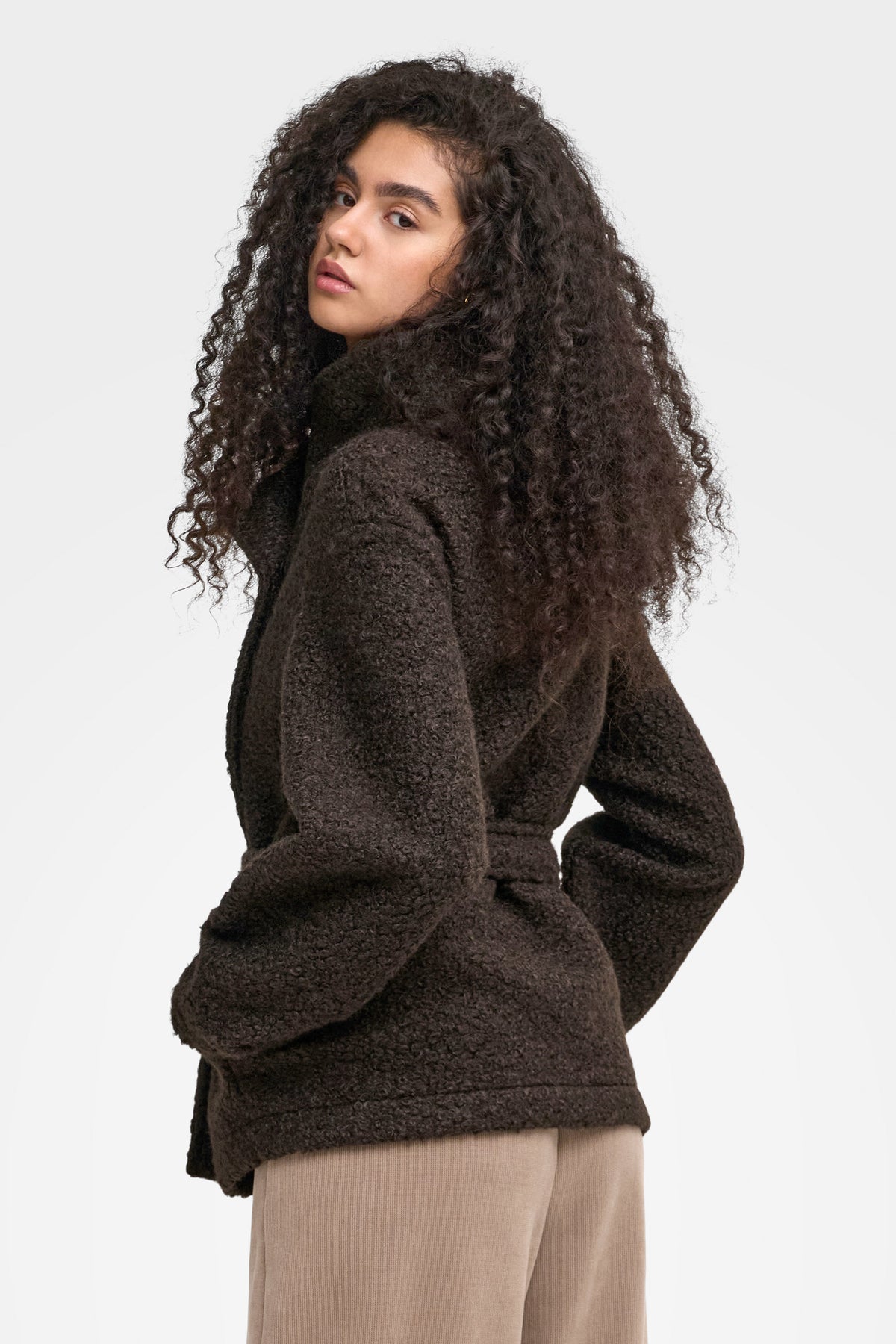 ONLVALERIA short boucle knit coat - Java