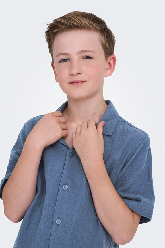 OSJKYLE Musselin-Hemd - Vintage Indigo