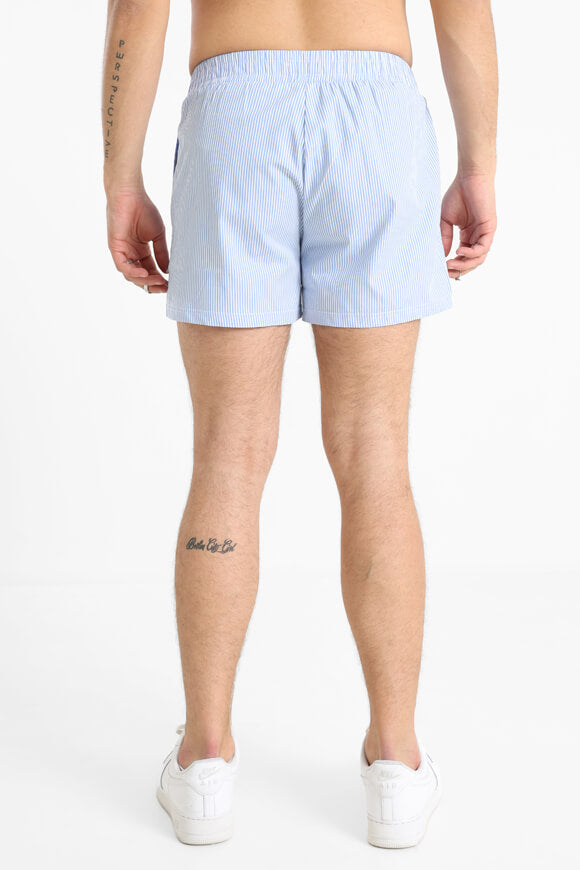 Stoffshorts - Light Blue + White