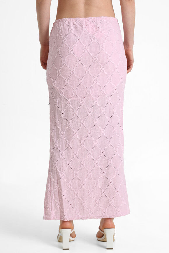 Maxi gonna in maglia - Rosa