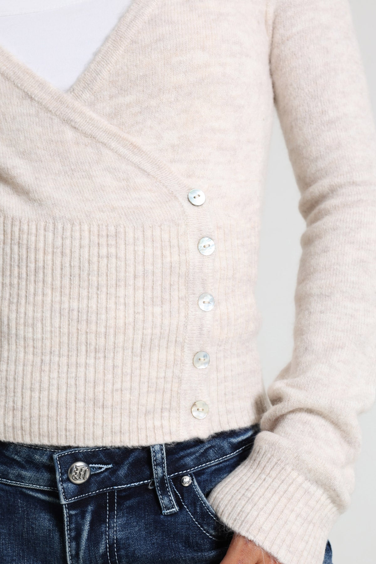 Knitted sweater - Beige clair
