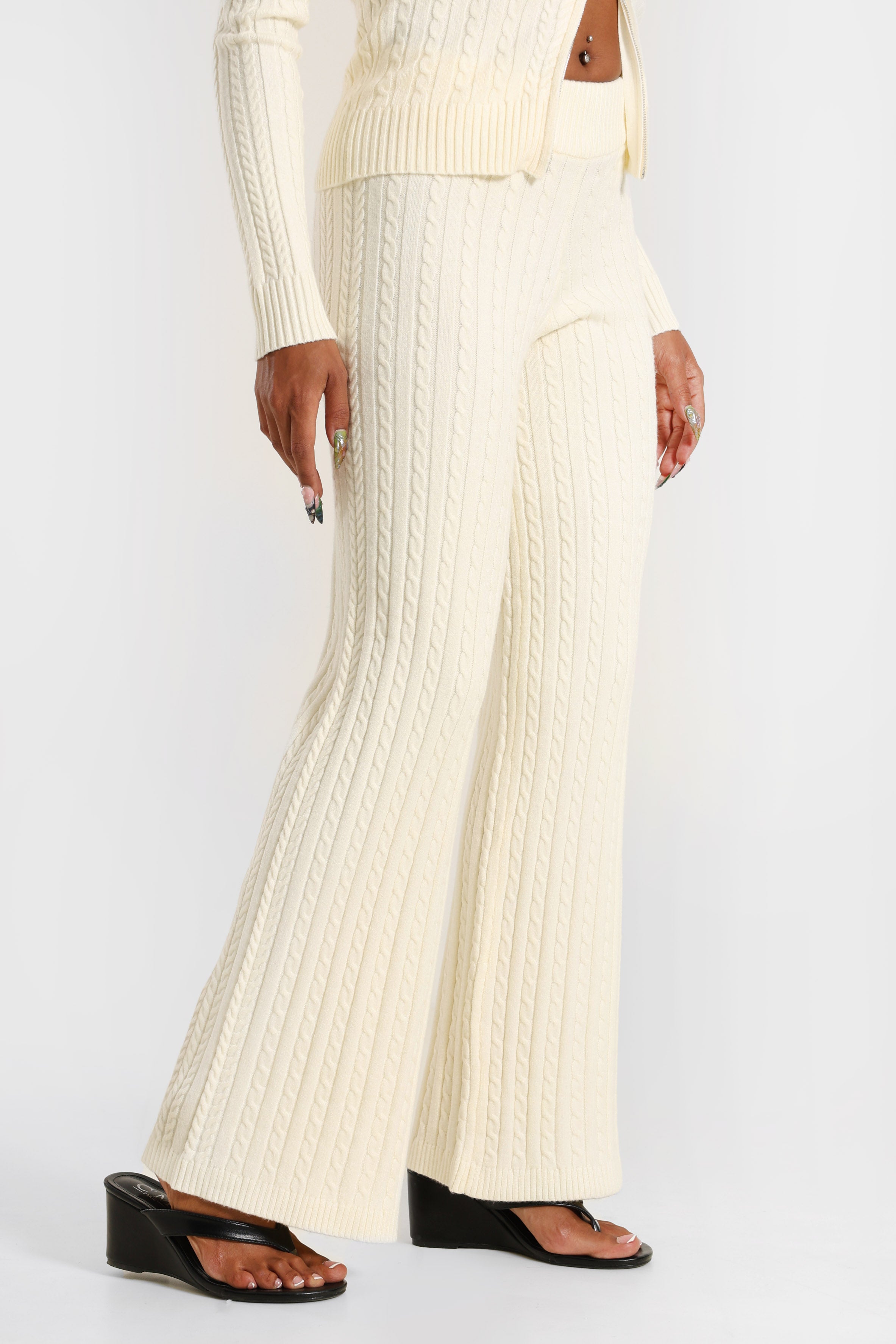 Pantaloni in maglia - Ecru