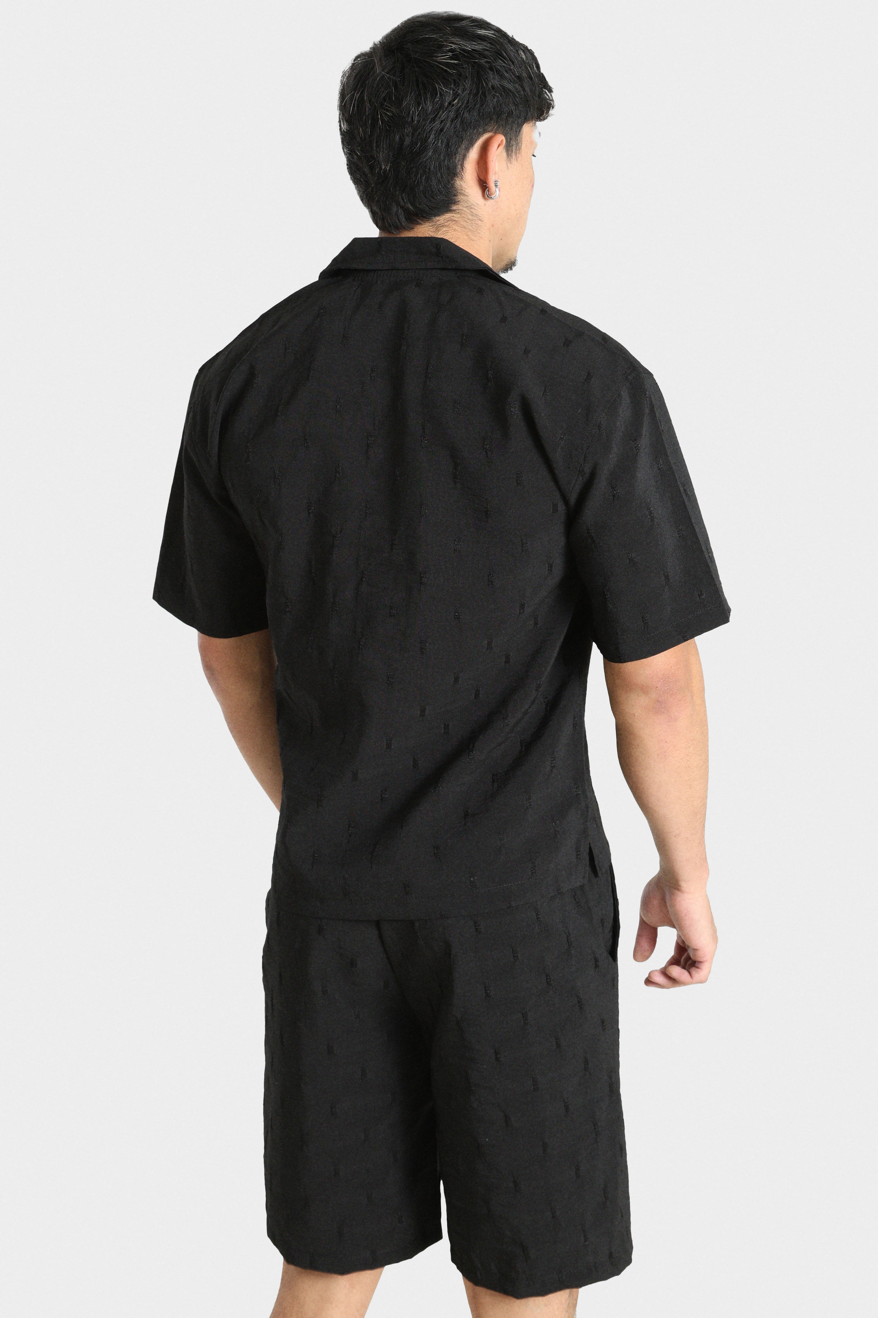 Chemise en tissu structuré - Black