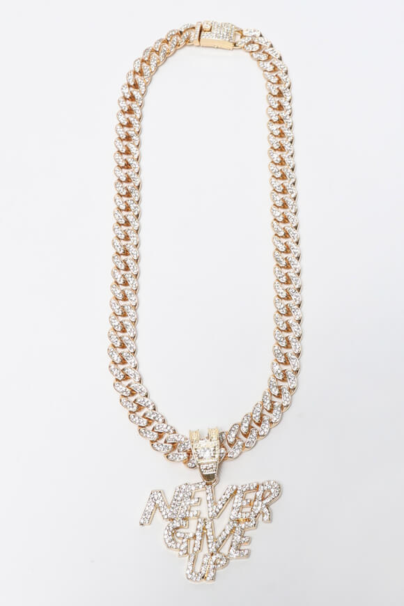 Panzerkette mit Strass - Gold