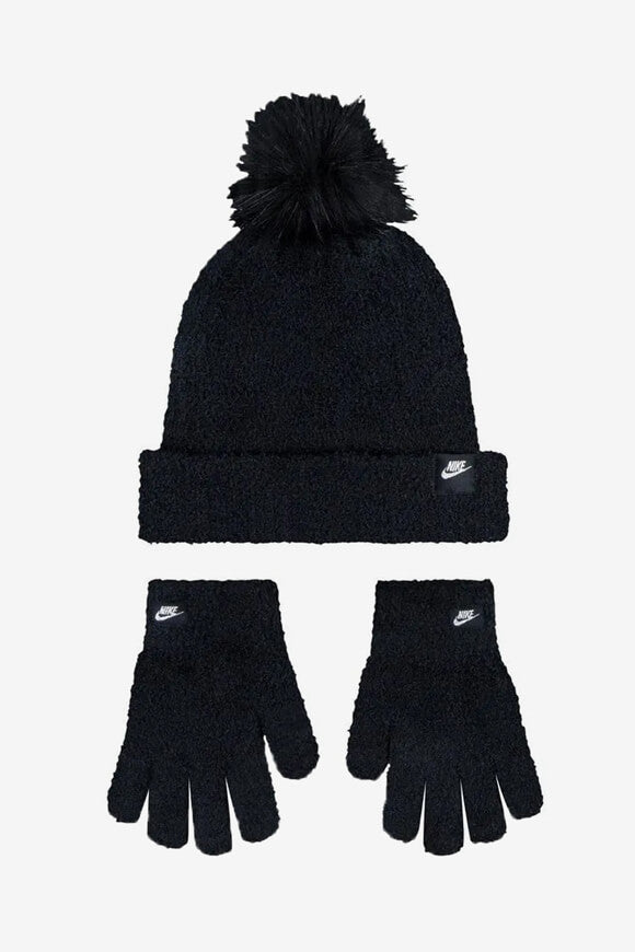 Set : Bonnet Pom et gants - Black