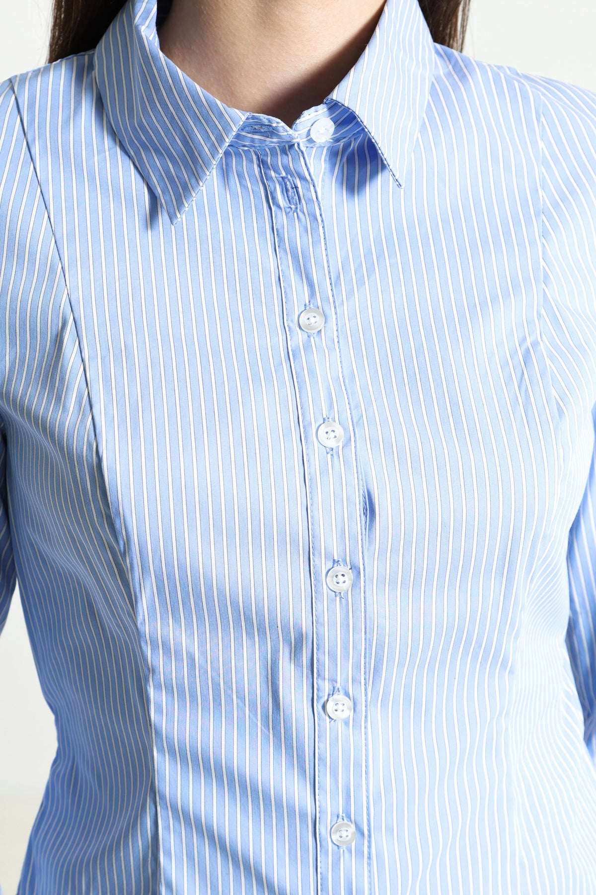 Camicia - Bleu clair + Bianco