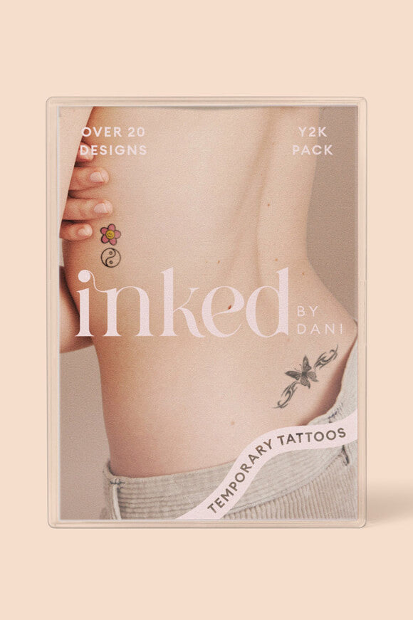 Y2K Nostalgia tattoos éphémères - Black + Multicolor