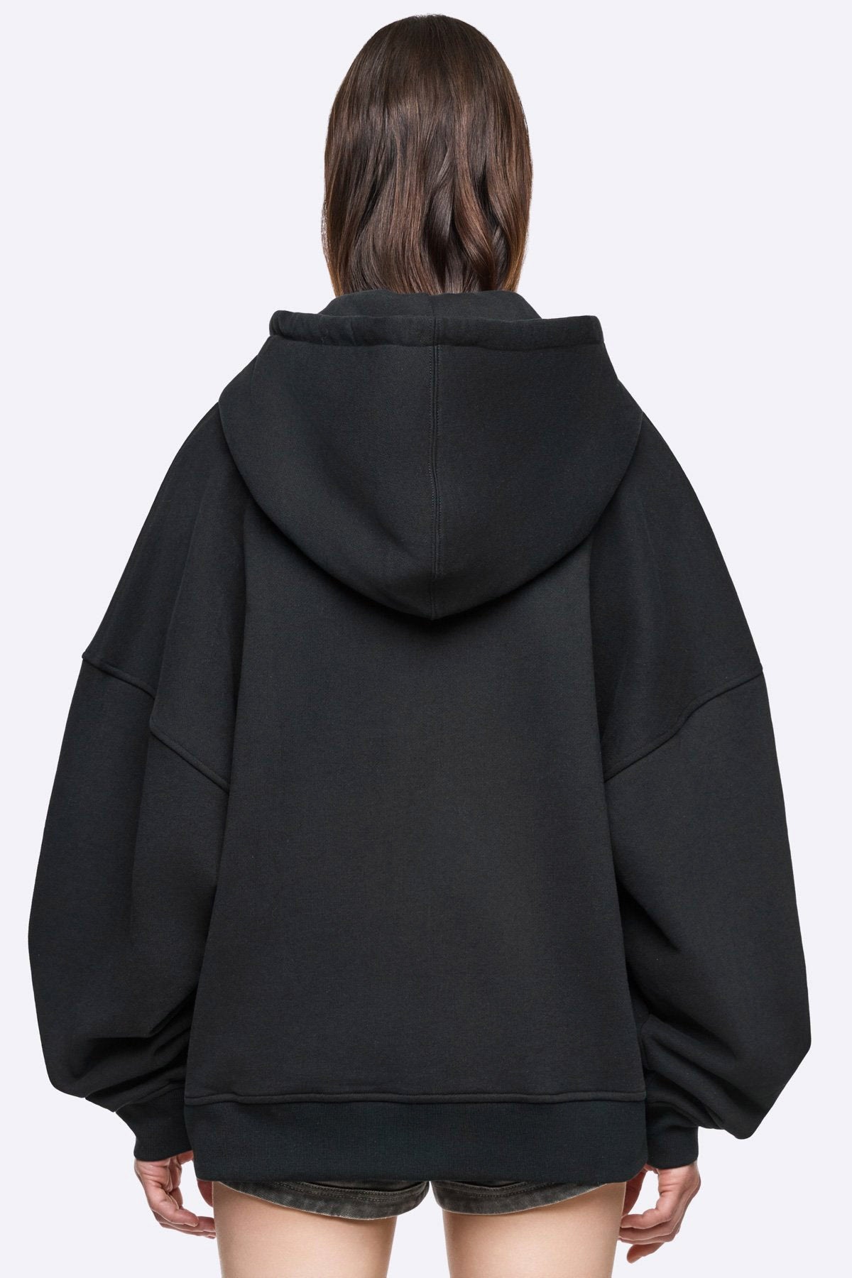 Angel Club Oversize Kapuzensweatjacke - Black