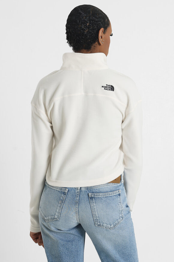Crop Fleece Sweater - White Dune