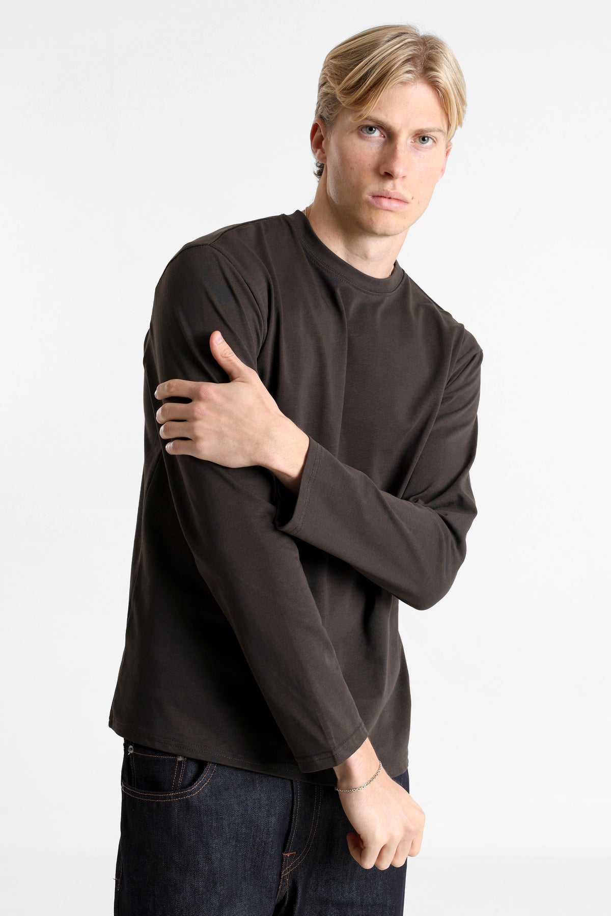 Langarmshirt - Dark Brown