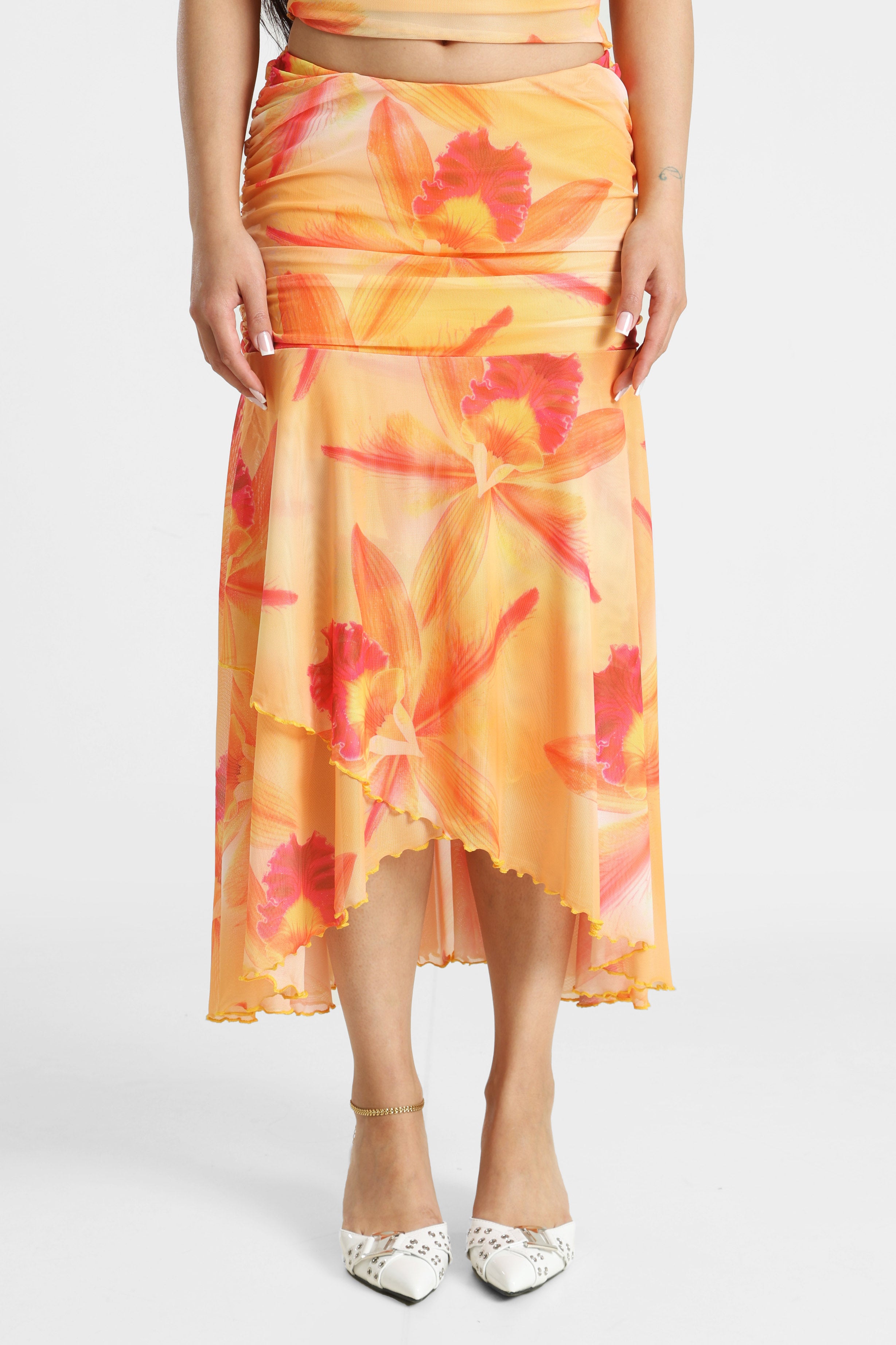 Mesh Midirock - Orange