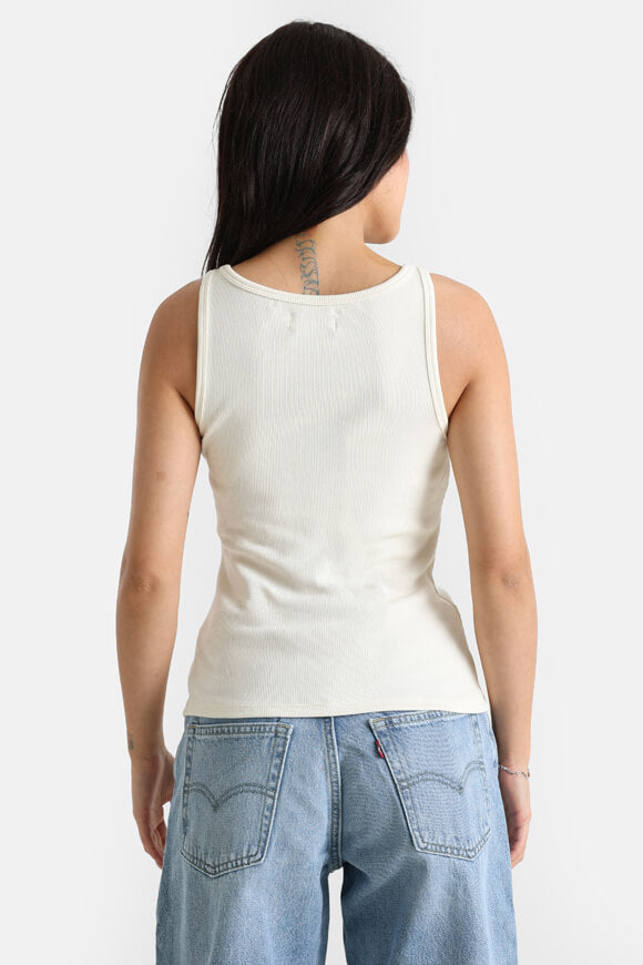 Débardeur côtelé - Crème