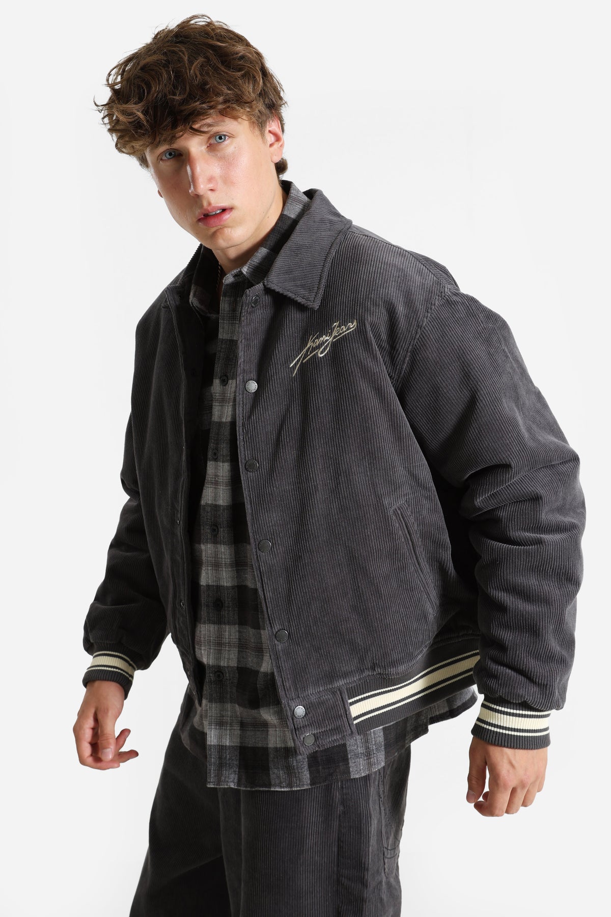 Wattierte Cord Collegejacke