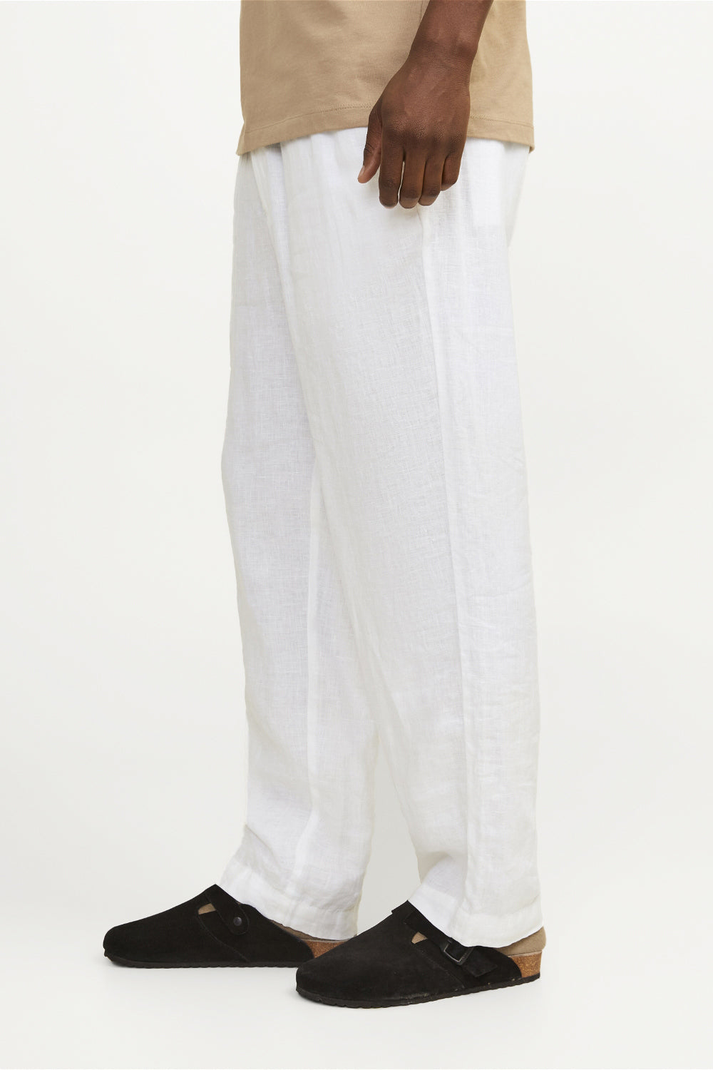 Pantaloni chino Lawrence in lino - Bright White