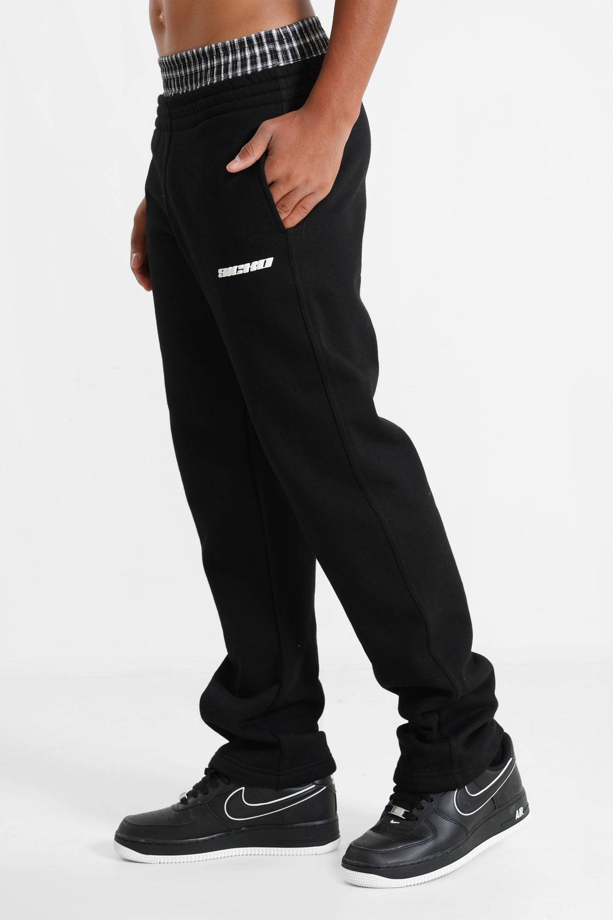 Pantalon en sweat - Noir + Blanc