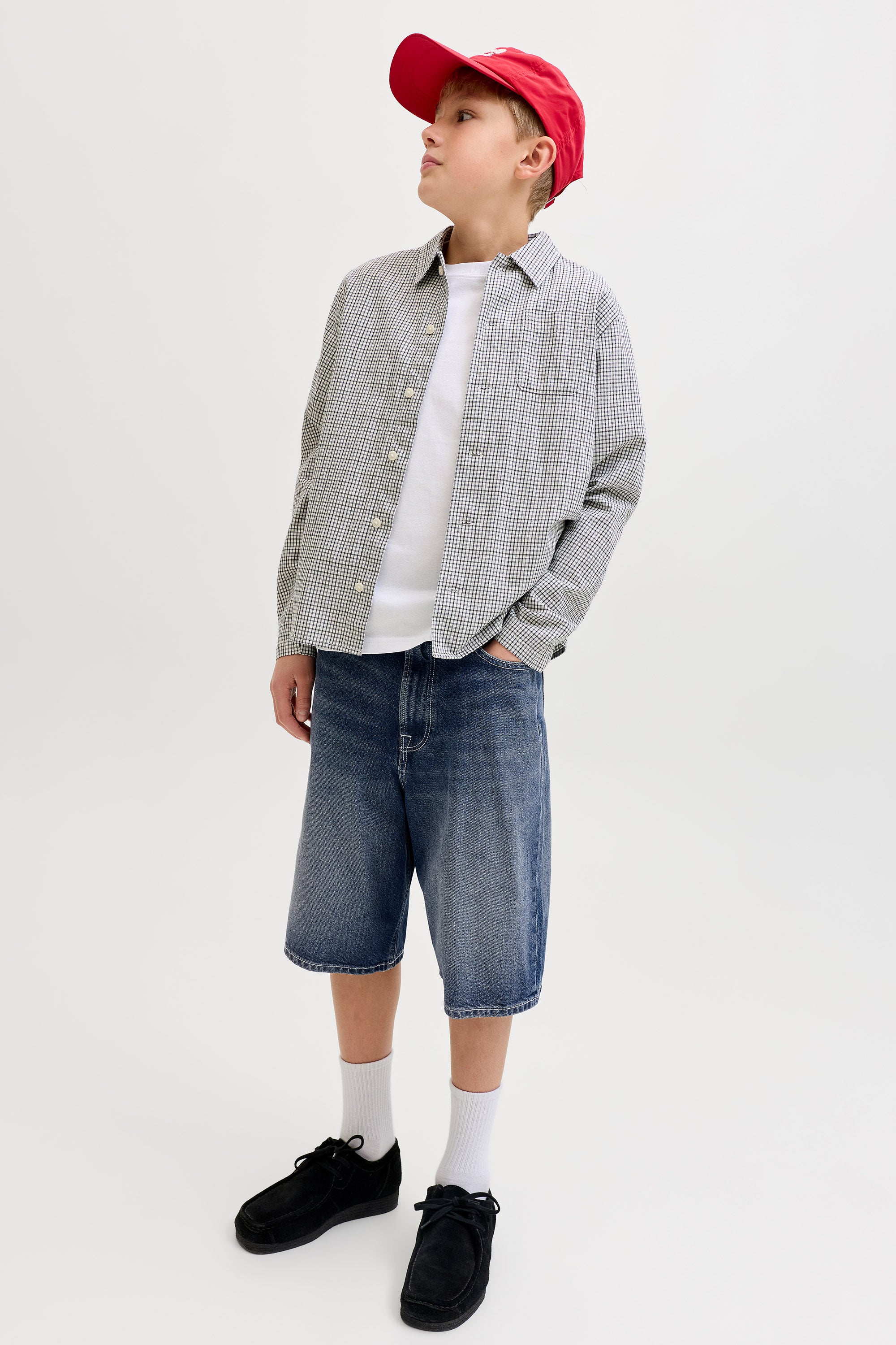 JJIRON Extra Baggy Fit Bermudashorts - Blue Denim