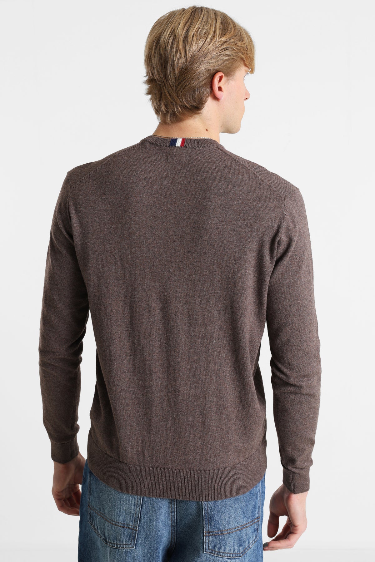 Leon Feinstrickpullover - Brown